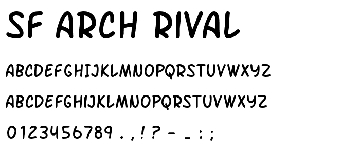 SF Arch Rival font